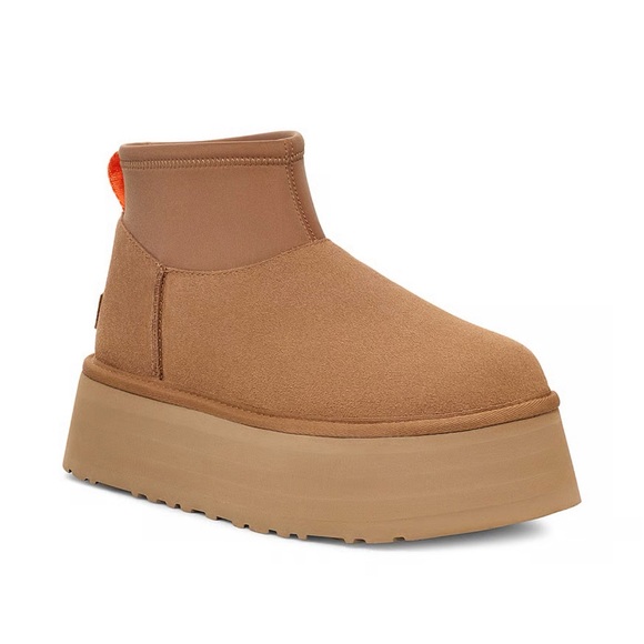 NIB UGG Classic Mini Dipper Platform Boots Chestnut Sz 9 Cozy Chic Trendy - Picture 8 of 9